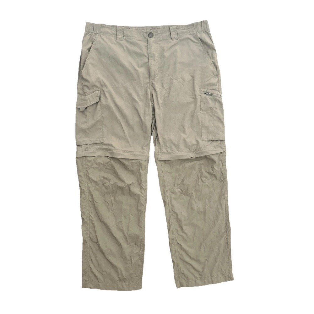 Columbia Men's Beige Omni Shade Convertible Cargo Pants 38x32‎ Hiking Outdoor